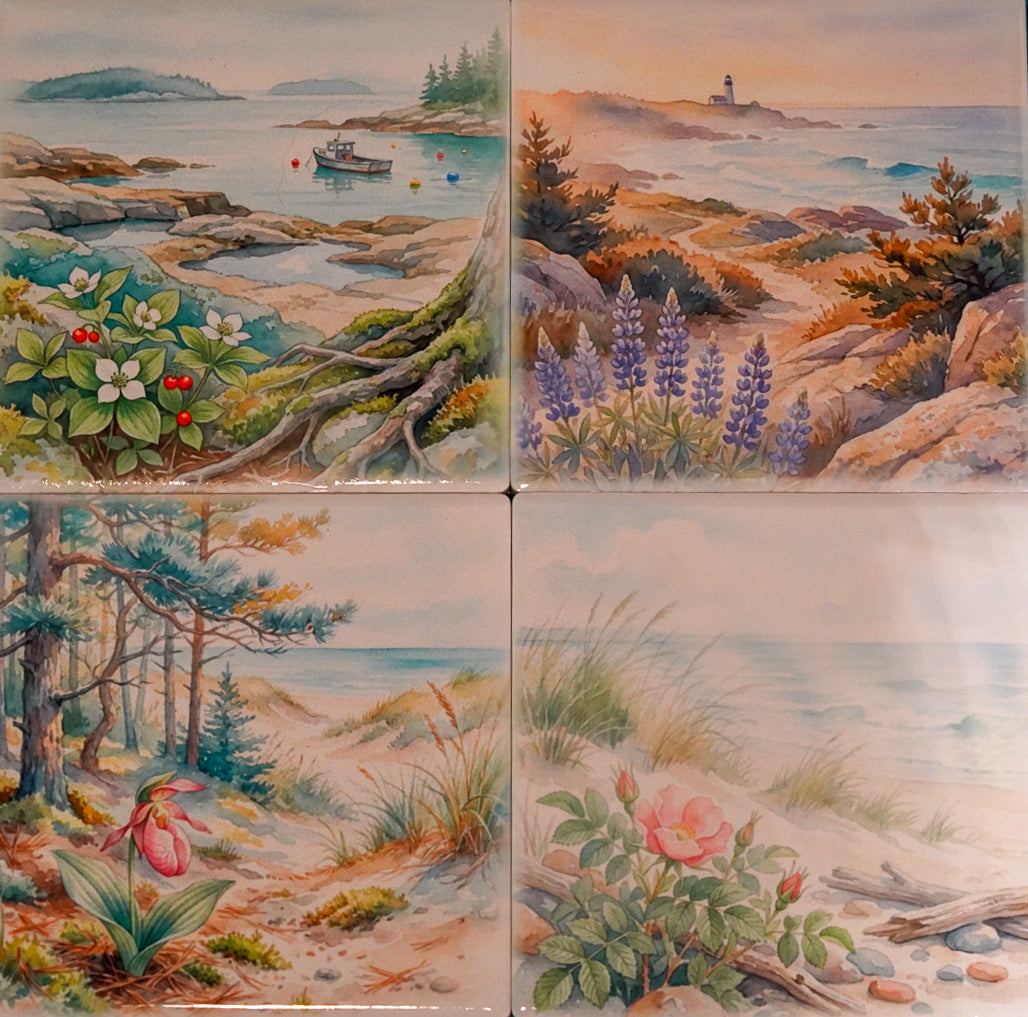 Maine Flowers Coaster Collection